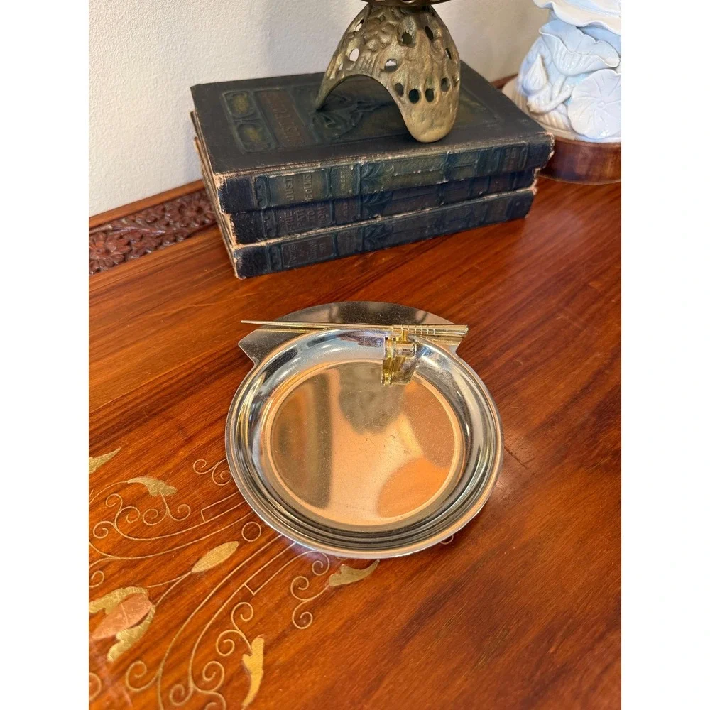 Vintage Fishing Change Dish • Coin Tray with Fishing Pole Accent
